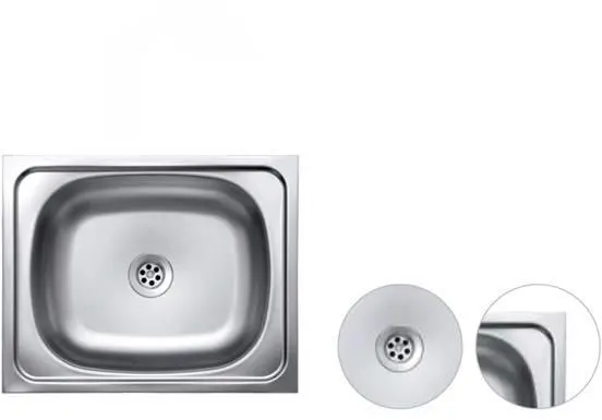 Chiuveta masca satin| inox SANITEC 40*50 - 0:4(430) S404D