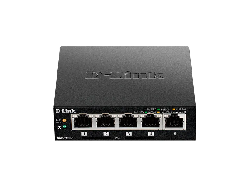 Comutator PoE D-Link DGS-1005P/A1A, 4x IEEE 802.3af/at