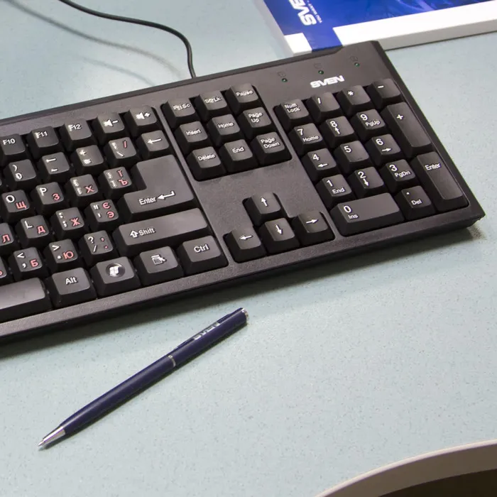 Tastatură SVEN Standard 303, Cu fir, Negru