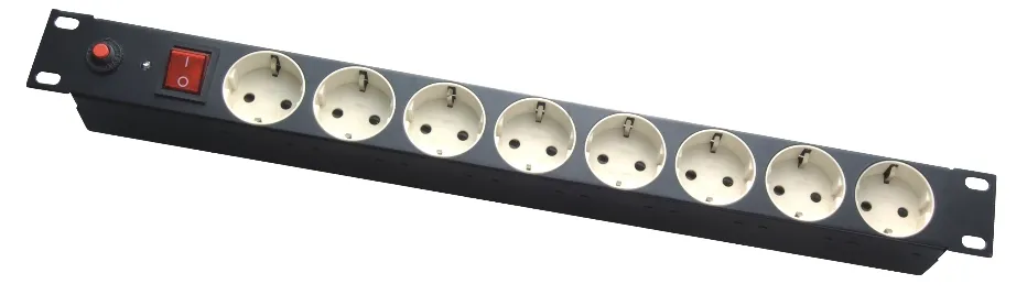 19" 1U power socket, PDU-GM0009, 8 ports,with switcher and Master overload 16A, 1.8M, APC Electronic