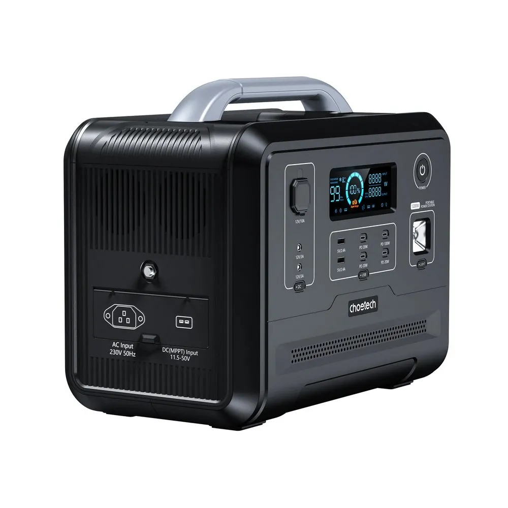 Centrală de încărcare Choetech BS005, 1200 W, Negru, Portabil
