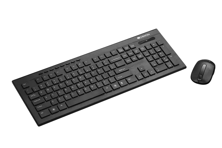 Set Tastatură + Mouse Canyon SET-W4, Fără fir, Negru