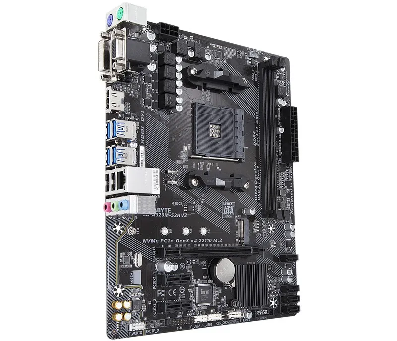 Placă de bază Gigabyte GA-A320M-S2H 1.1-3.0, AM4, AMD A320, Micro-ATX