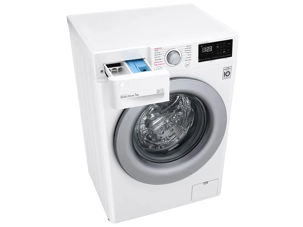Mașină de spălat LG F2WV3S7S4E, 7kg, Alb