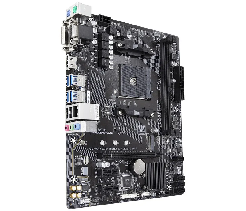 Placă de bază Gigabyte GA-A320M-S2H 1.1-3.0, AM4, AMD A320, Micro-ATX