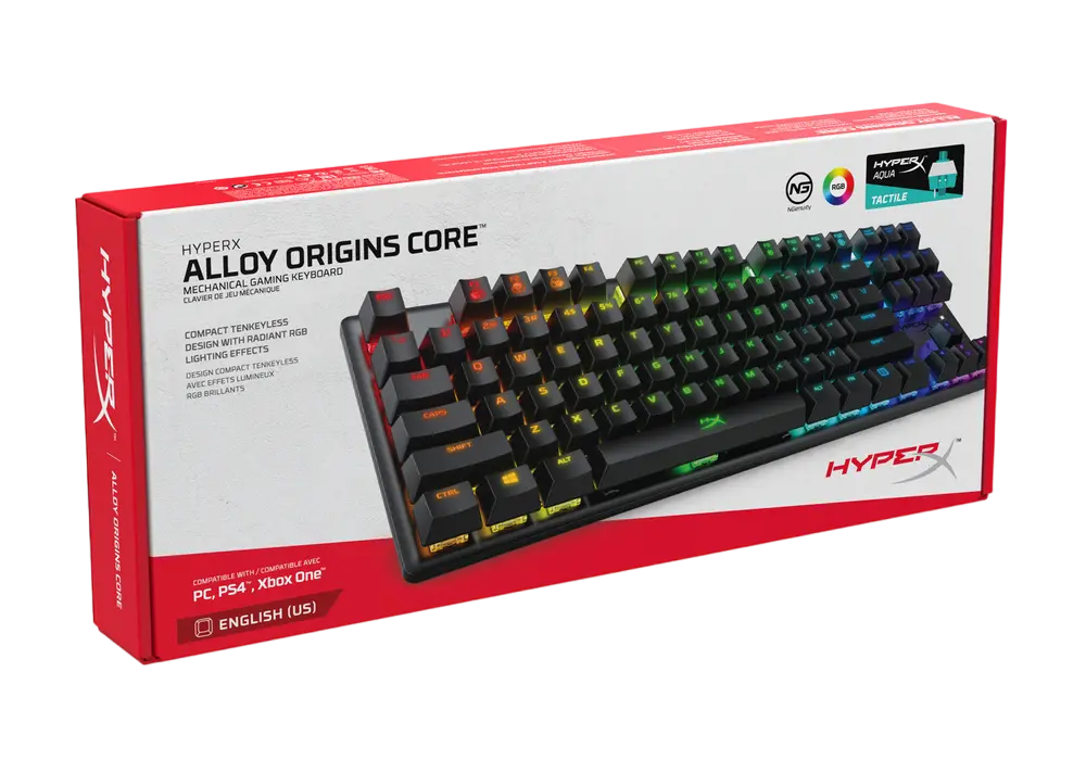 Tastatură HyperX Alloy Origins Core, Cu fir, Negru