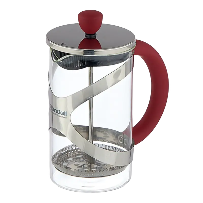 Cafetiera French Press Rondell RDS-935, 0,6L, Roșu