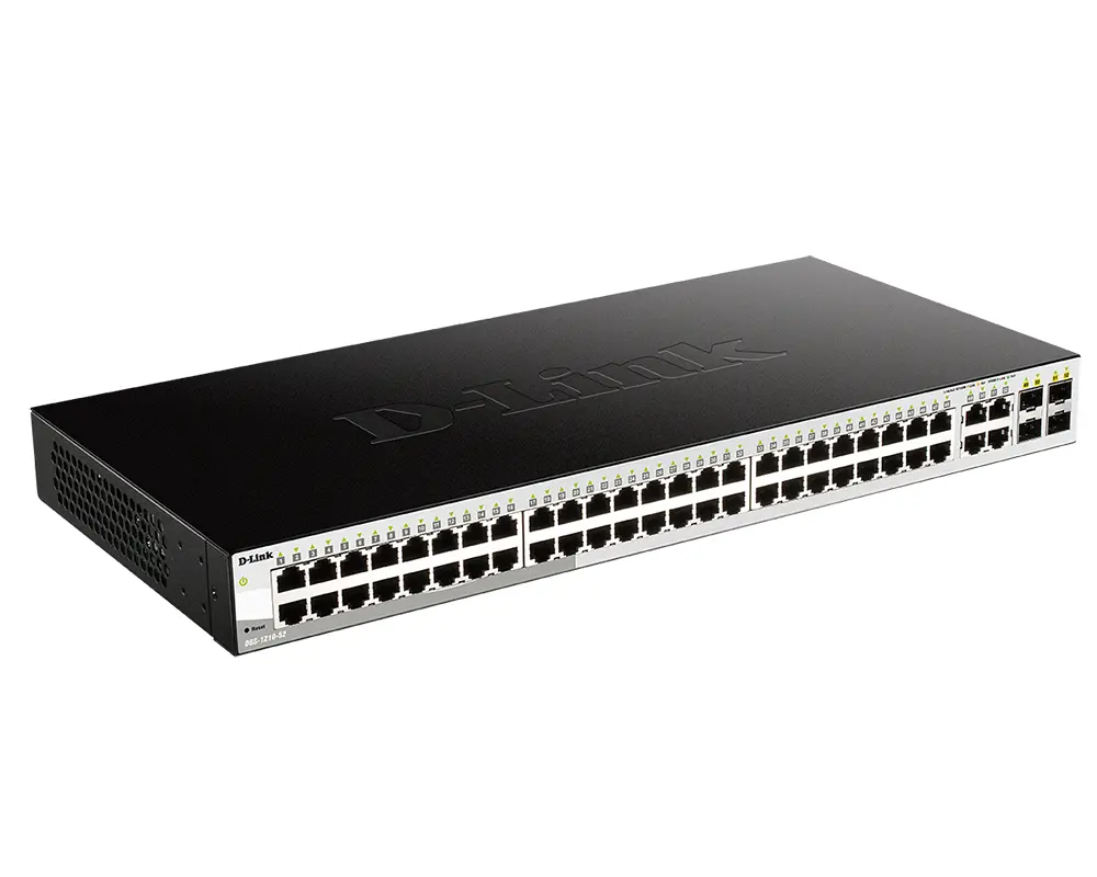Switch de rețea D-Link DGS-1210-52, 48x 10/100/1000 Mbps, 4x SFP