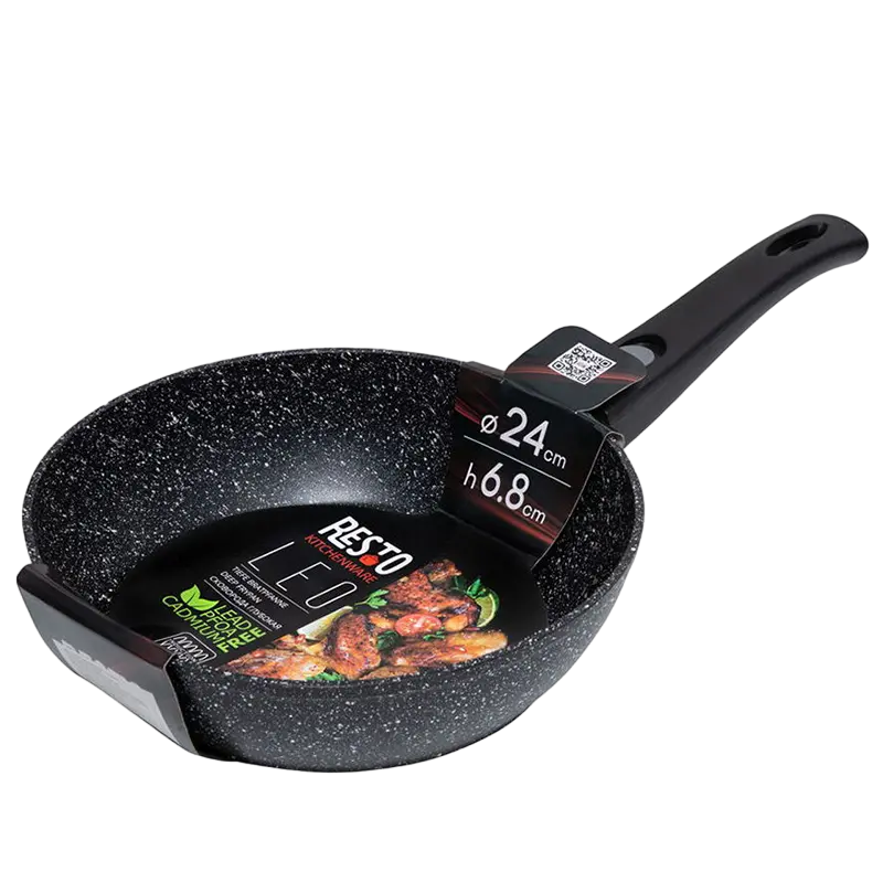 Tigaie adâncă RESTO 93040, 24cm, Negru