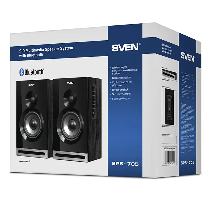 Boxe pentru calculator 2.0 SVEN SPS-705, Negru