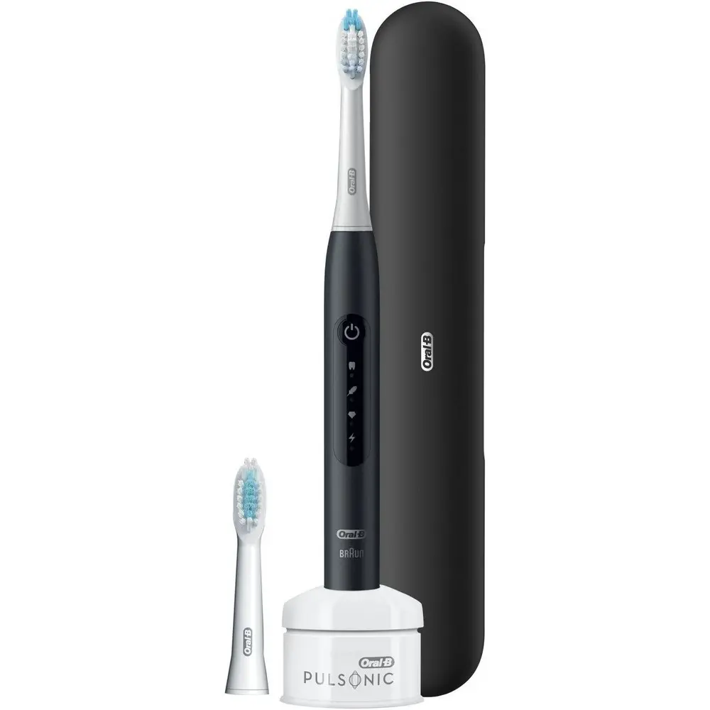 Periuța de dinți electrică sonică BRAUN Pulsonic Slim Luxe 4500, Negru mat