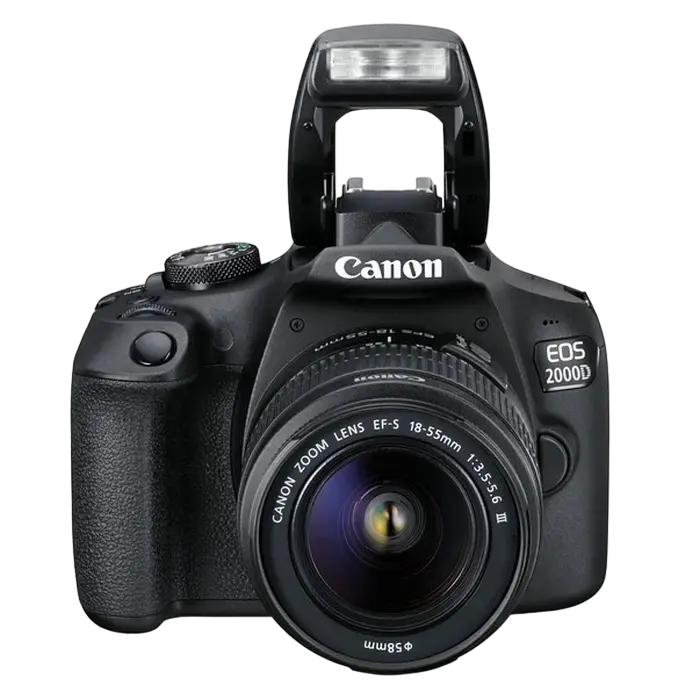 Aparat foto DSLR Canon EOS 2000D + EF-S 18-55 IS II, Negru