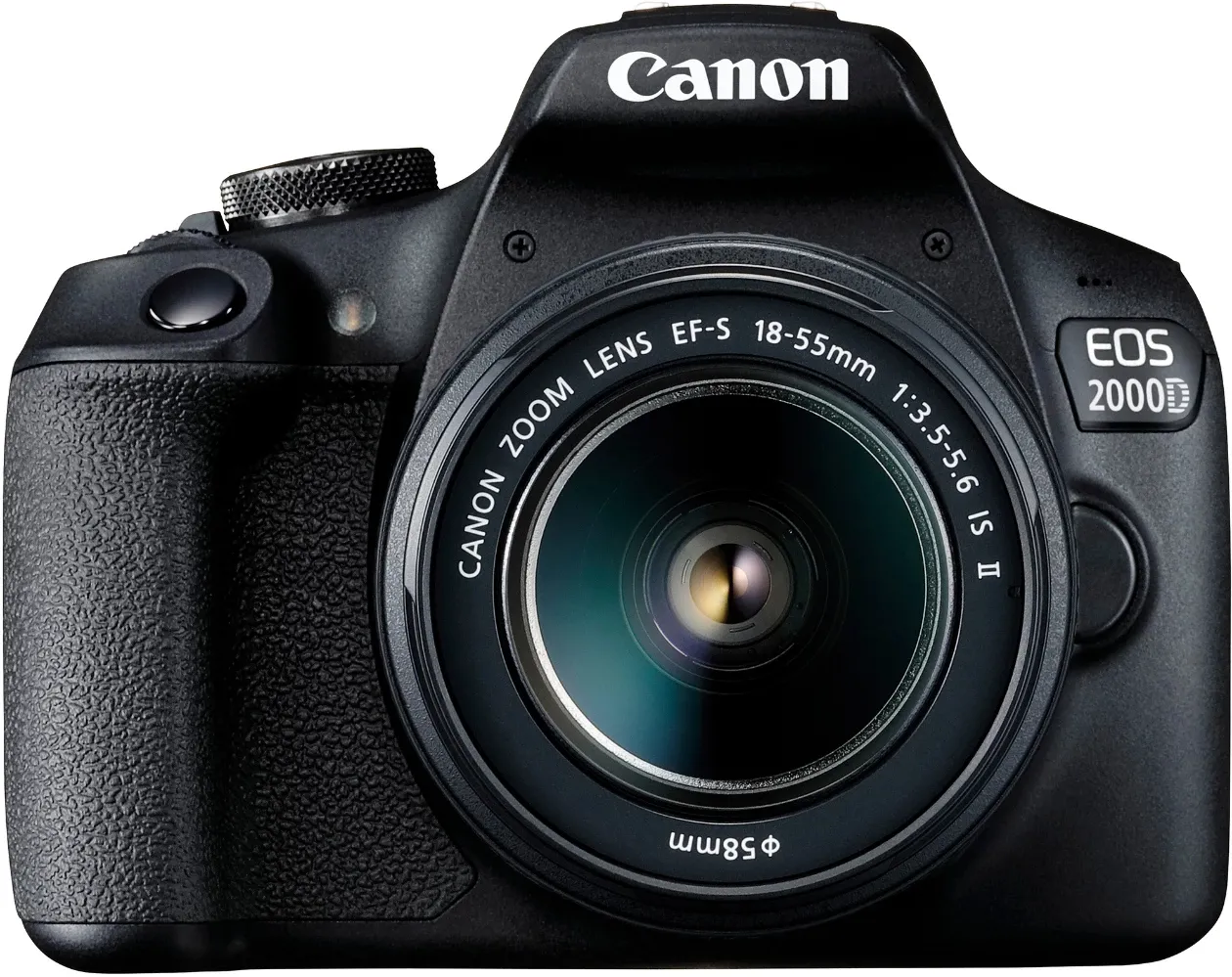 Aparat foto DSLR Canon EOS 2000D + EF-S 18-55 IS II, Negru