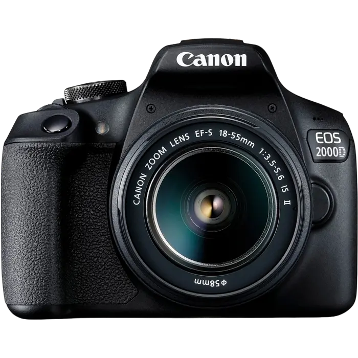 Aparat foto DSLR Canon EOS 2000D + EF-S 18-55 IS II, Negru