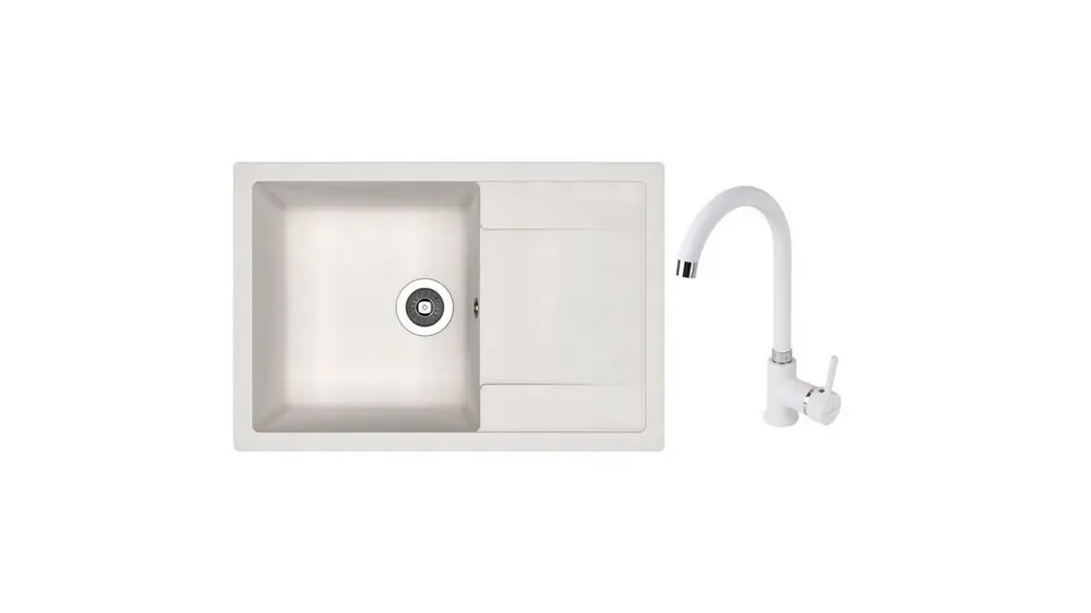 SET chiuveta Dr Gans Techno 760 + SanDonna F 7073 alb