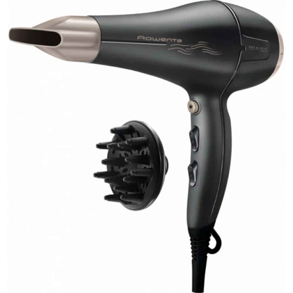 Uscător de păr Rowenta Signature Pro CV7827F0, 2100 W, Negru