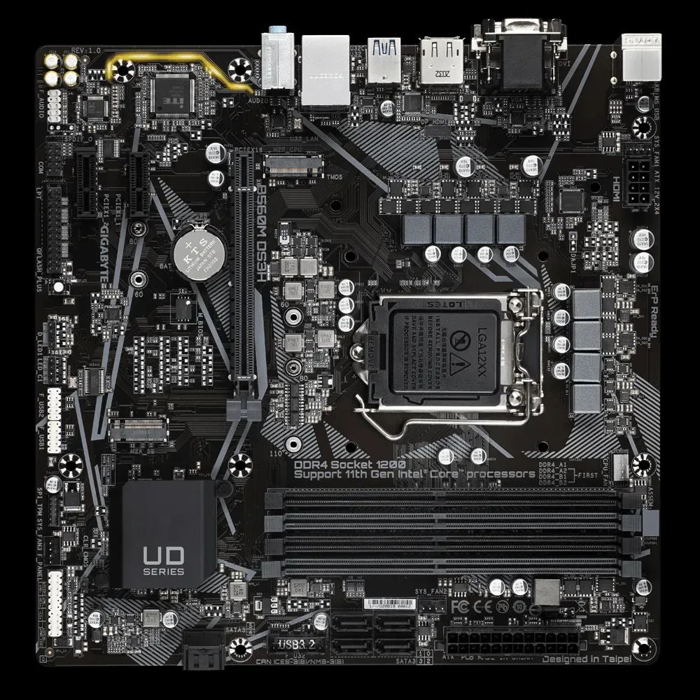 Placă de bază Gigabyte B560M DS3H, LGA1200, Intel B560, Micro-ATX