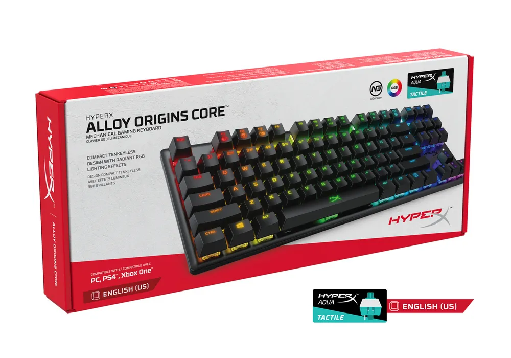 Tastatură HyperX Alloy Origins Core, Cu fir, Negru