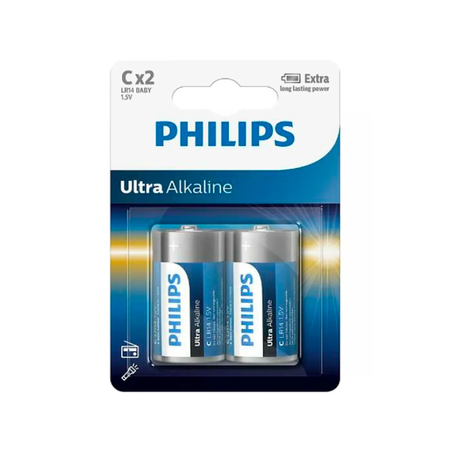 Baterie Philips LR14/C 1.5V, 2Buc/ ultra alcaline