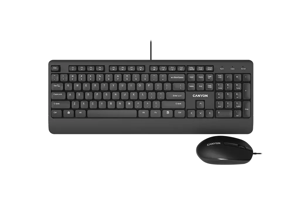 Set Tastatură + Mouse Canyon SET-14, Cu fir, Negru