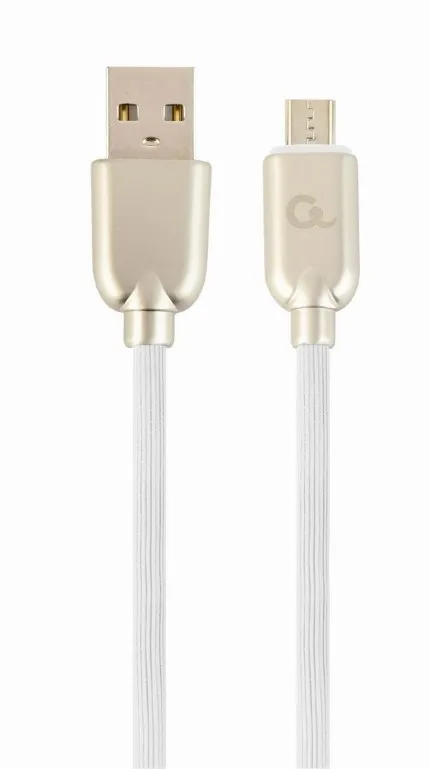 Cablu încărcare și sincronizare Cablexpert CC-USB2R-AMmBM-2M, USB Type-A/micro-USB, 2m, Alb