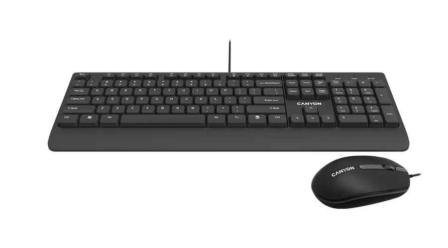 Set Tastatură + Mouse Canyon SET-14, Cu fir, Negru
