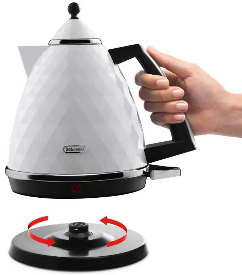 Fierbător electric De'Longhi Brillante, Alb