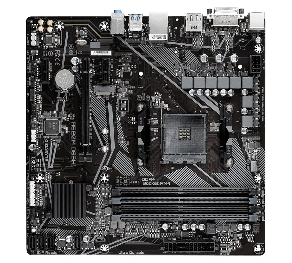Placă de bază Gigabyte A520M DS3H 1.0, AM4, AMD A520, Micro-ATX