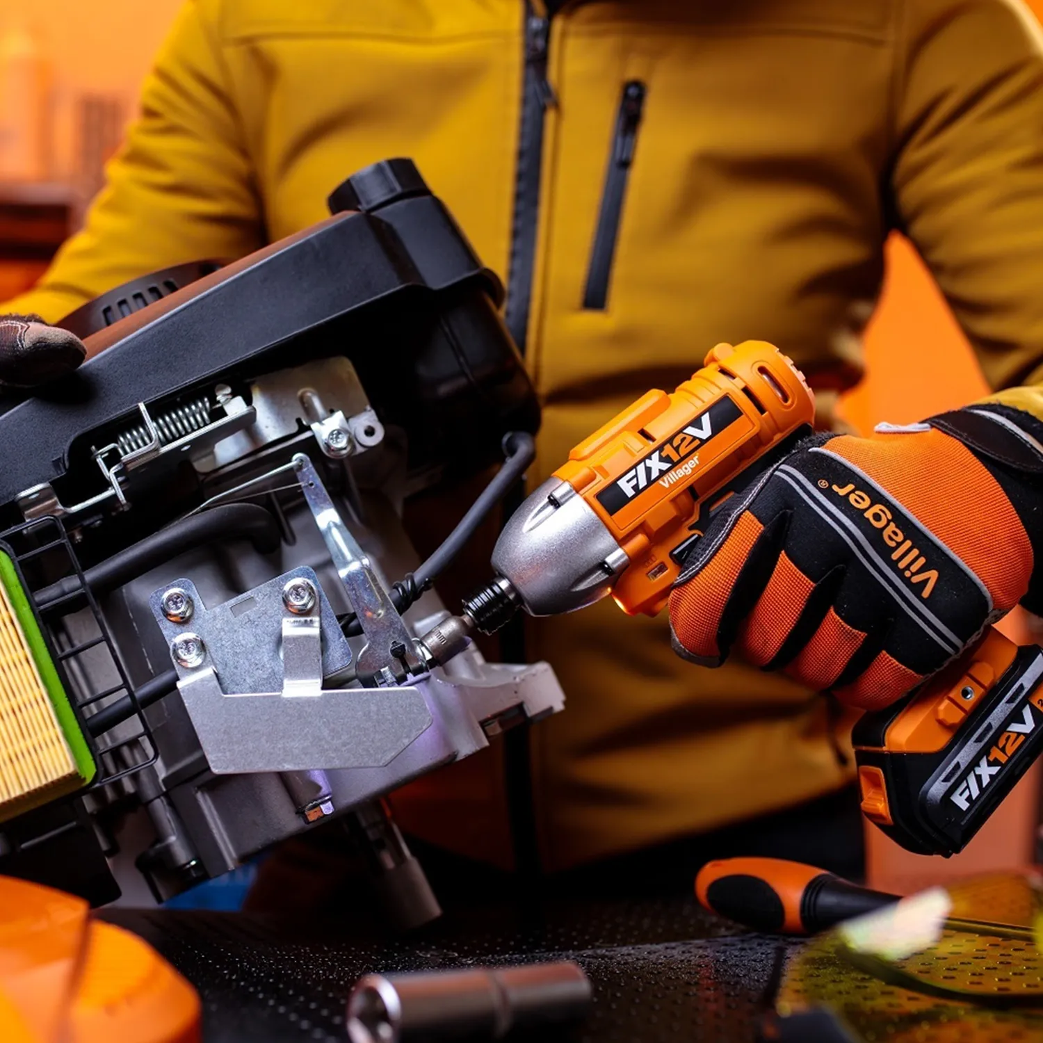 Masina de insurubat cu acumulator Villager FIX VLN 3412-2BSC 12V 2Ah