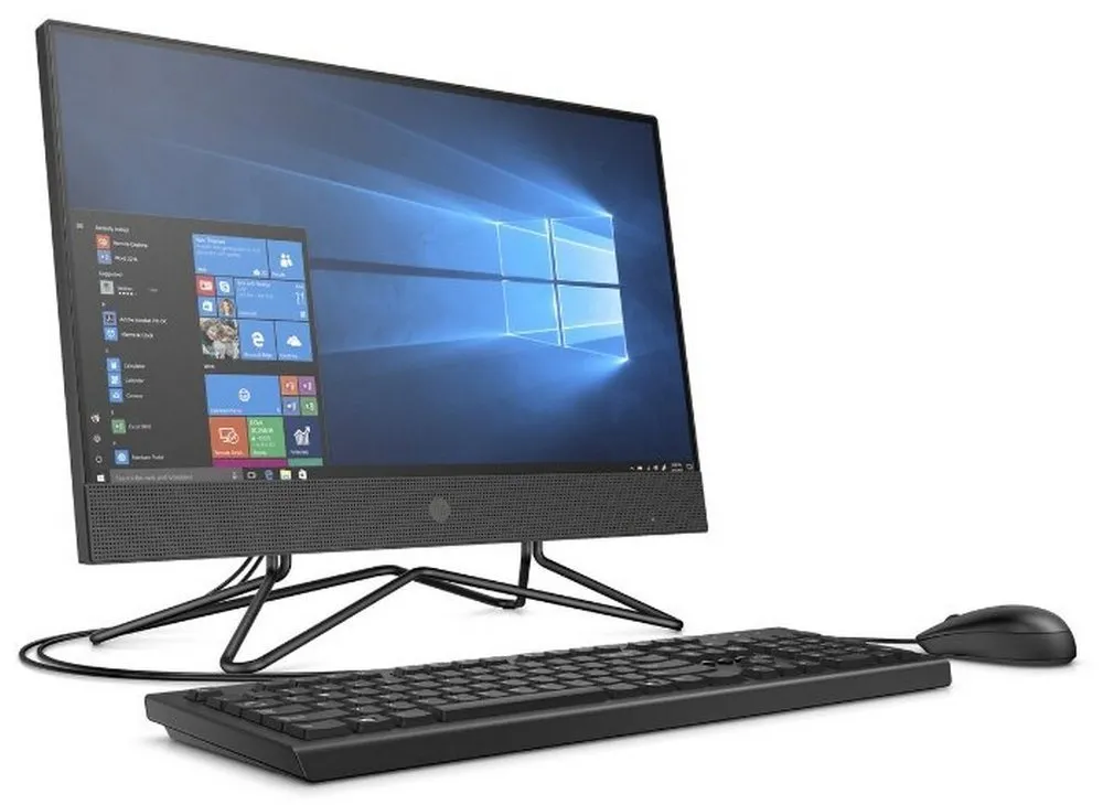 Computer All-in-One HP 200 G4, 21,5", Intel Pentium J5040, 4GB/1000GB, FreeDOS, Negru