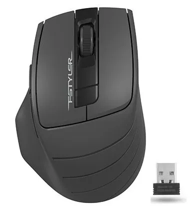 Mouse Wireless A4Tech FG30, Negru/Gri