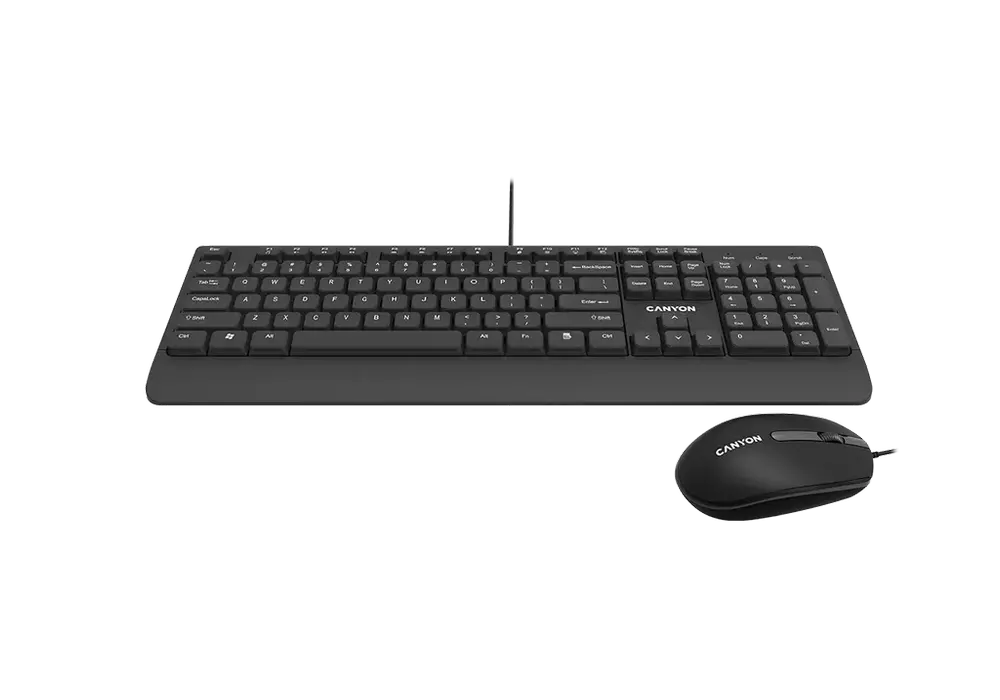 Set Tastatură + Mouse Canyon SET-14, Cu fir, Negru
