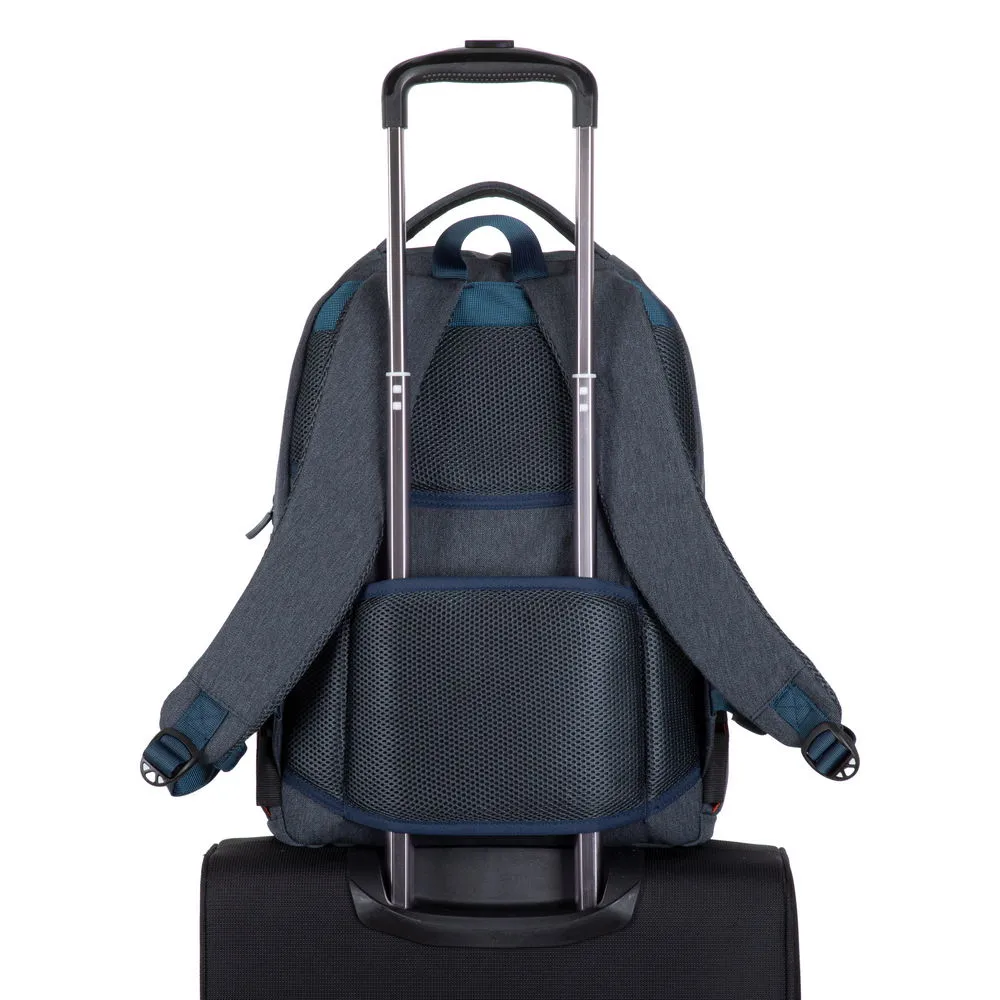 Rucsac pentru Laptop RivaCase Galapagos, 15.6", Poliester, Gri închis