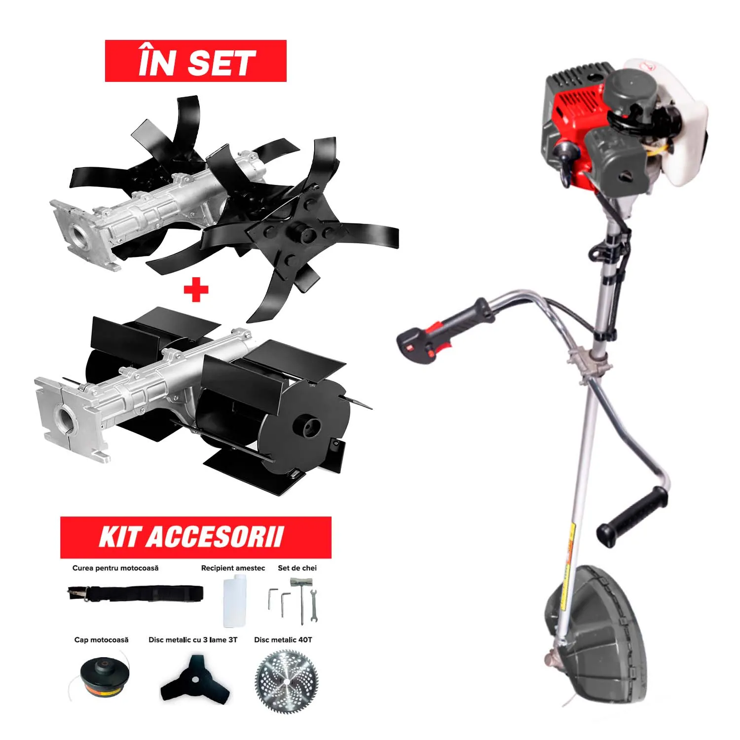 Tik Tok Motocoasa Bisonte BC 5200 +Cultivator +Prasitoare 26MM9T