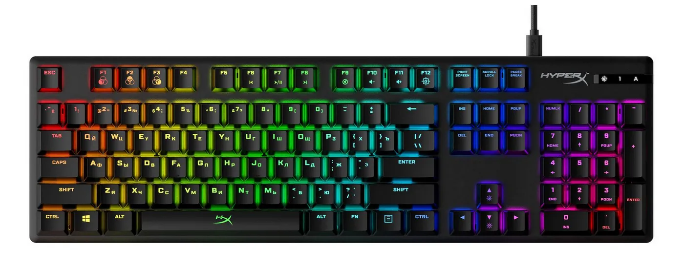 Tastatură HyperX Alloy Origins, Cu fir, Negru
