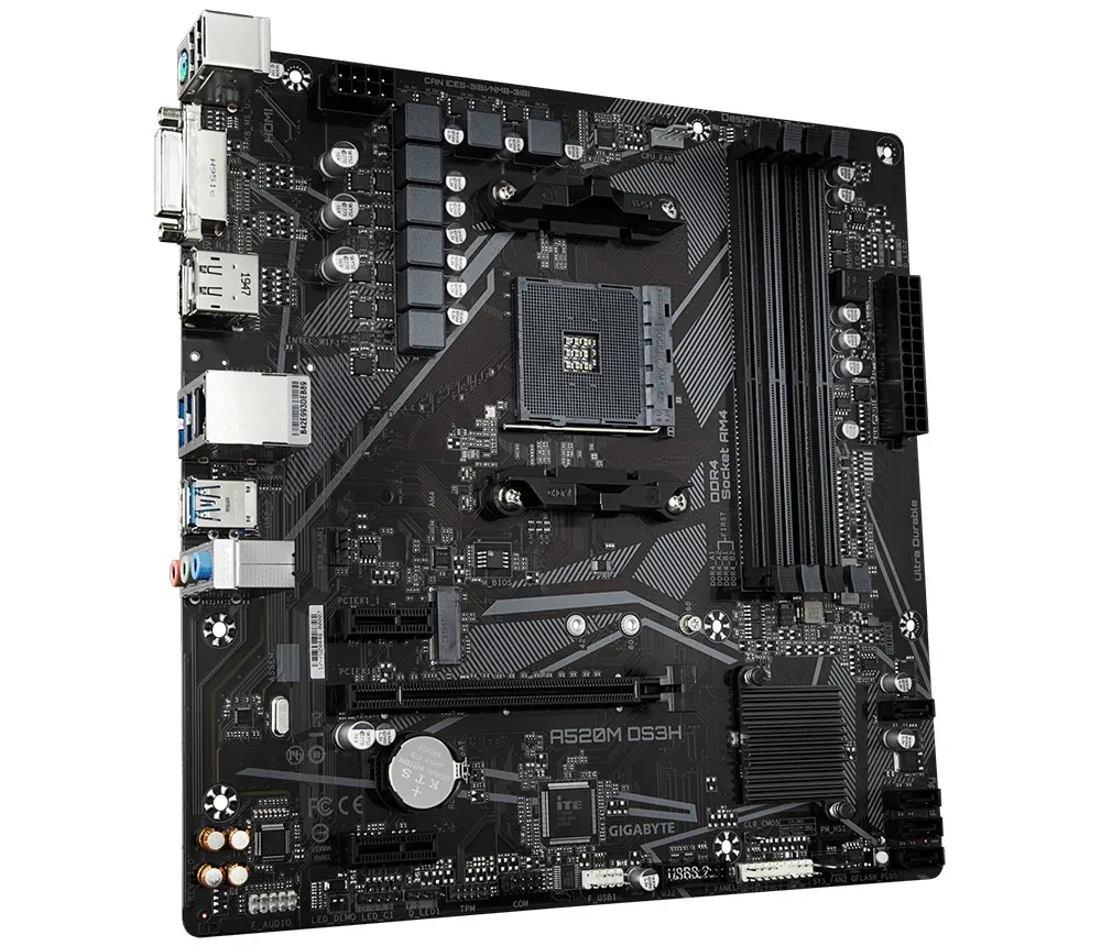 Placă de bază Gigabyte A520M DS3H 1.0, AM4, AMD A520, Micro-ATX