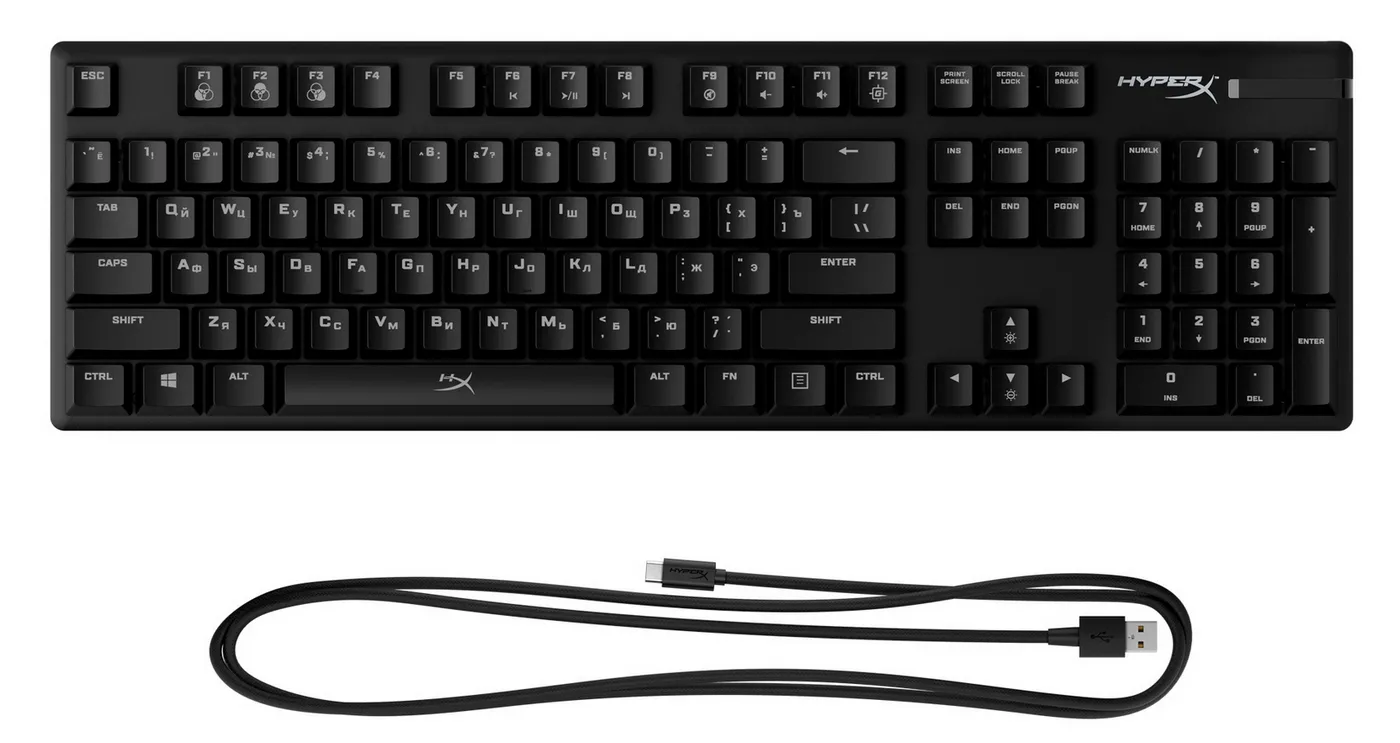 Tastatură HyperX Alloy Origins, Cu fir, Negru