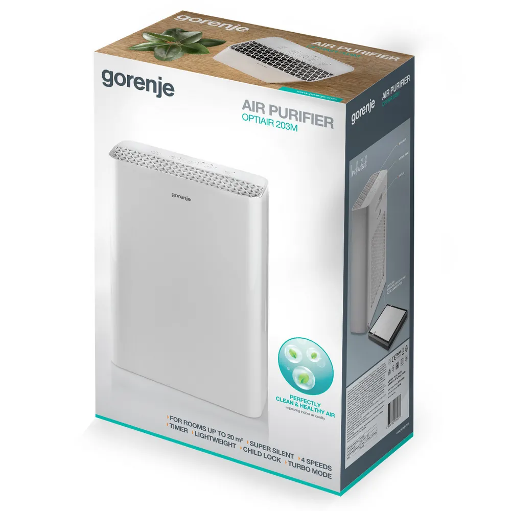 Purificator de aer Gorenje OPTIAIR 203M, Alb