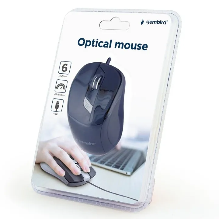 Mouse Gembird MUS-6B-01, Negru