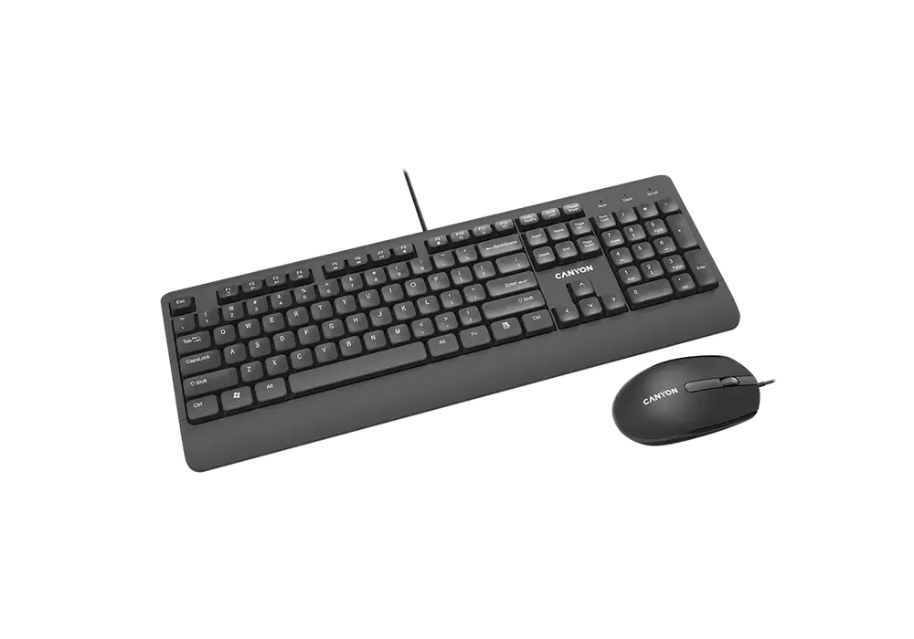 Set Tastatură + Mouse Canyon SET-14, Cu fir, Negru