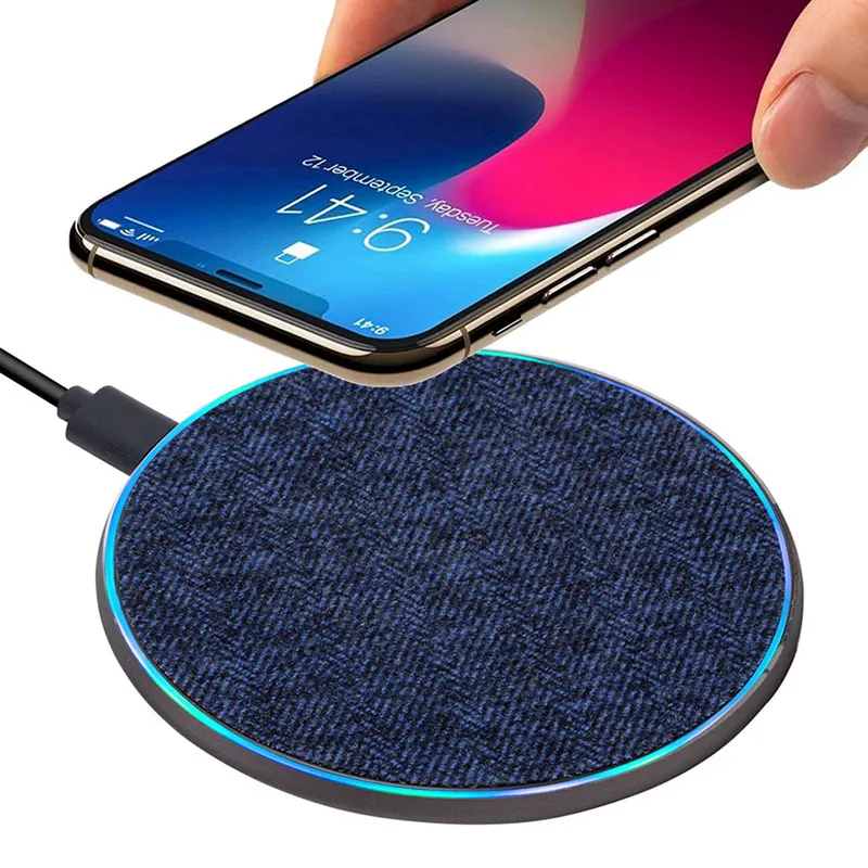 Încărcător wireless RivaCase VA4915 BL3, 10W, Albastru