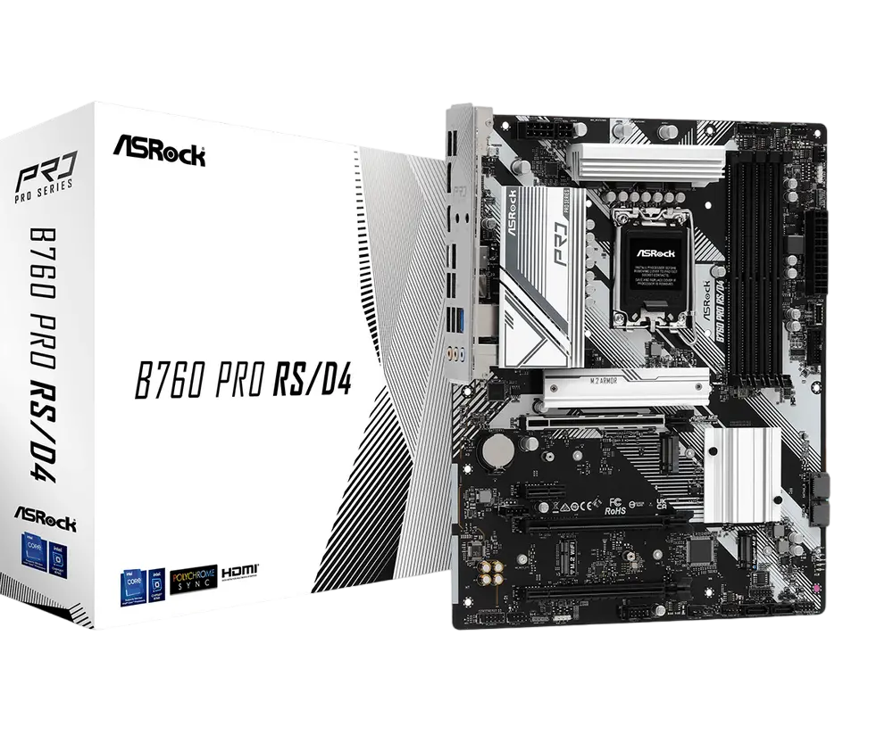 Placă de bază ASRock B760 PRO RS/D4, LGA1700, Intel B760, ATX