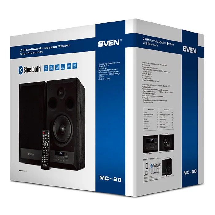 Boxe pentru calculator 2.0 SVEN MC-20, Negru
