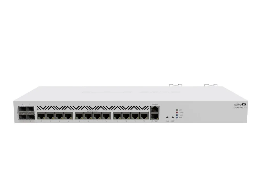 Router MikroTik CCR2116-12G-4S+, Alb