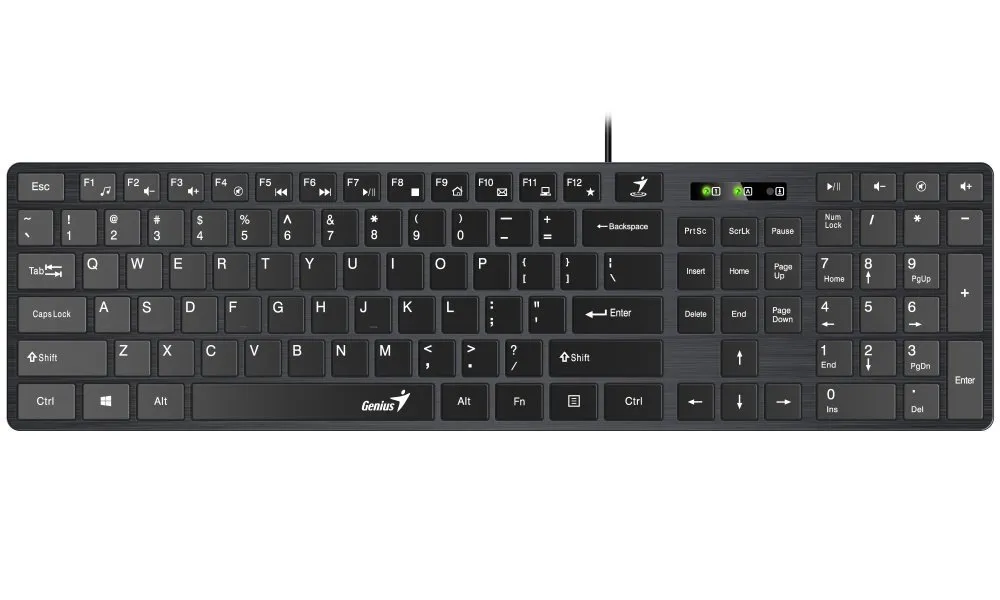 Set Tastatură + Mouse Genius SlimStar C126, Cu fir, Negru
