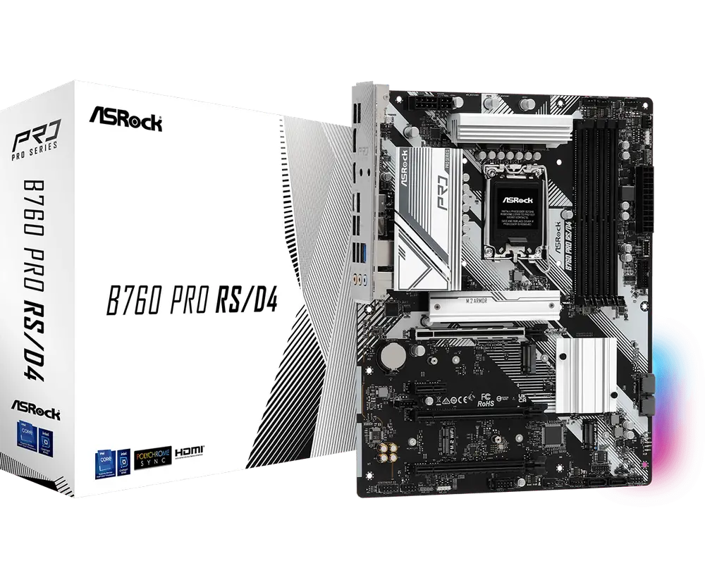 Placă de bază ASRock B760 PRO RS/D4, LGA1700, Intel B760, ATX