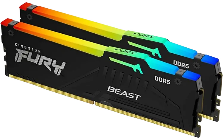 Memorie RAM Kingston FURY Beast RGB, DDR5 SDRAM, 5600 MHz, 32 GB, KF556C40BBAK2-32