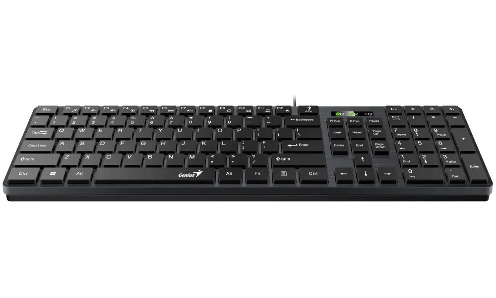 Set Tastatură + Mouse Genius SlimStar C126, Cu fir, Negru