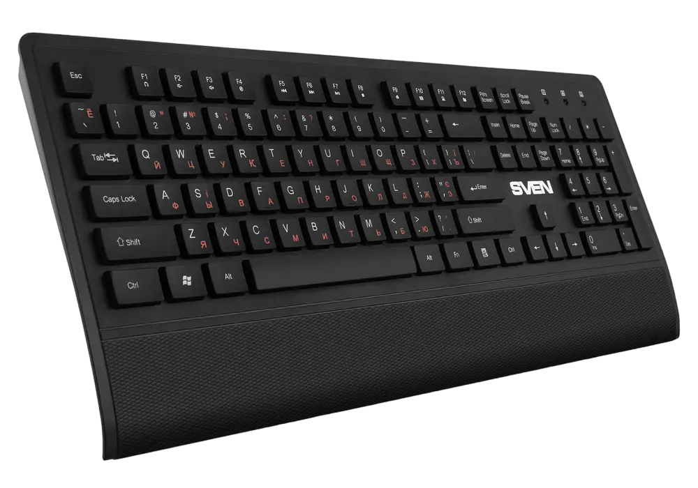 Set Tastatură + Mouse + Mouse Pad SVEN KB-C3800W, Fără fir, Negru