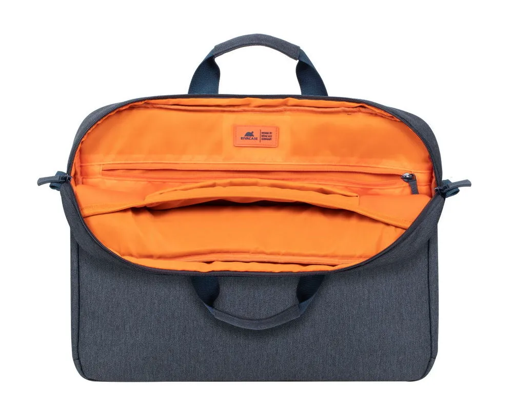 Geantă pentru Laptop RivaCase Galapagos, 15.6", Poliester, Gri închis